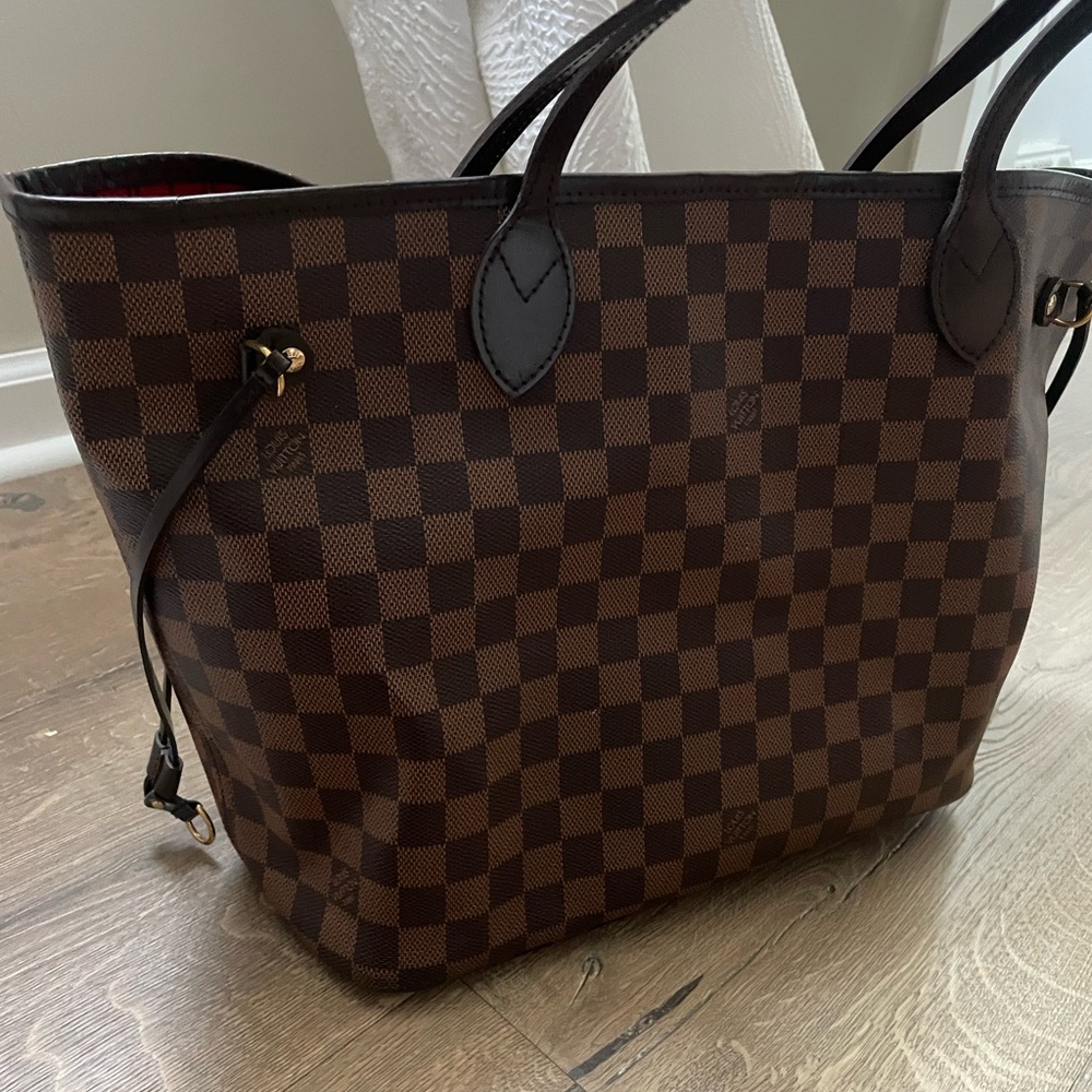 Brown Checkered Tote Bag - Designer Style